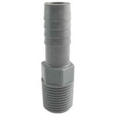 Boshart Industries 0.5 in. Nominal Boshart Pipe Adapter, Gray - Polyethylene 279448